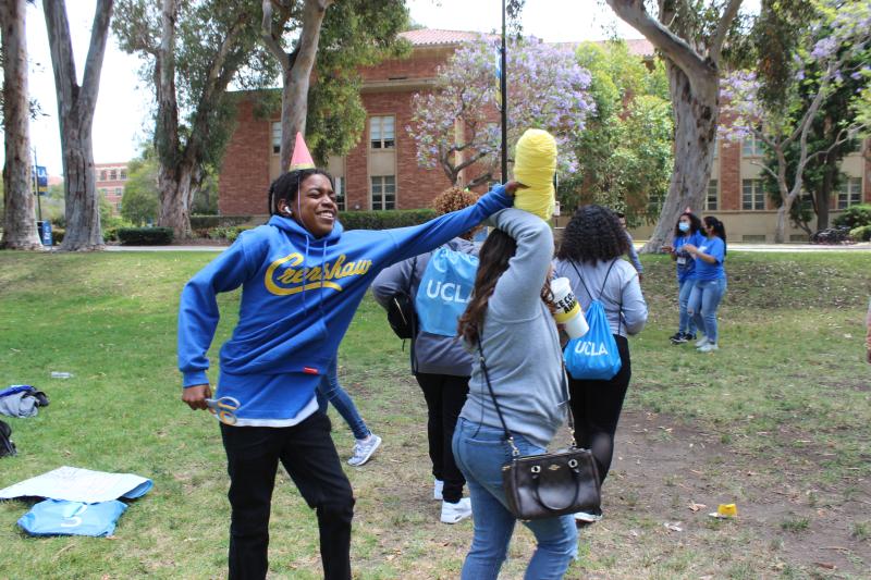 Students play games at Family Involvement Event at UCLA.